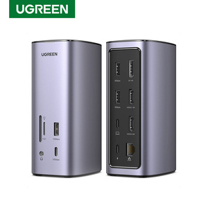 UGREEN CM555 12 en 1 estación de acoplamiento triple pantalla USB C 8K adaptador multipuerto Typc C Hub PD carga para MacBook TV - Product Image 1