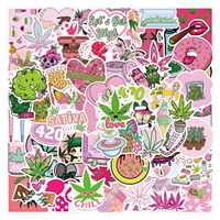 110PCS Trendy girl power cartoon rose weed ticker