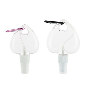 Flacon pulvérisateur en PETG de 50 ml en forme de cœur avec mousqueton pour gel hydroalcoolique, portable - Product Image 5