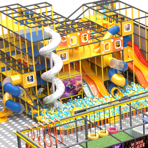 Aire de jeux intérieure de 9 m de hauteur avec toboggan en spirale et structures de jeu multi-niveaux |   Équipements d'amusement commerciaux pour enfants - Product Image 3