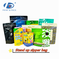 Sachet Doypack Personnalisé avec Logo Imprimé, Qualité Alimentaire, Fermeture Éclair, pour Noix de Cajou, Biscuits et Autres Aliments