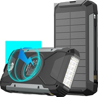 Power Bank Tenaga Surya Nirkabel 20000mAh Tahan Air Terlaris 2025 dengan 3 Kabel Ekstra dan Senter LED Baterai Eksternal