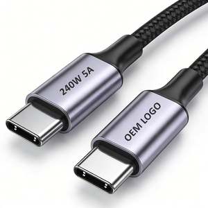 Câble USB Type-C, câble Type C, charge rapide 240W 5A, nouveau modèle tendance, fabrication <span class=keywords><strong>sur</strong></span> mesure, tressé, 1m 2m 3m, <span class=keywords><strong>chargeur</strong></span> PD3.1 EPR, câble USB C - Product Image 1