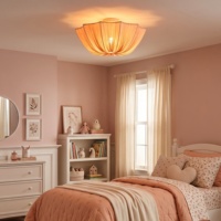 Plafonnier en tissu de style moderne pour chambre à coucher, salon, forme de fleur Wabi-Sabi, éclairage encastré au plafond, décoration intérieure