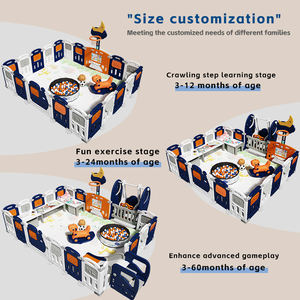 คอกกั้นเด็กแบบพับได้ OEM ODM พร้อมของเล่น สไลเดอร์ ชิงช้า ห่วงบาสเก็ตบอล รั้วเด็ก สำหรับเล่นในร่มและกลางแจ้ง ปลอดภัยสำหรับเด็กวัยเตาะแตะ - Product Image 3