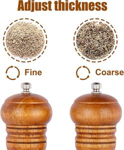 Wooden Salt Spice Mill <b>Grinder</b> Set Salt and <b>Pepper</b> Shaker Set Acacia Wood Salt <b>Pepper</b> Mill <b>Grinder</b> - Product Image 4