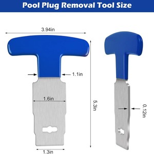 Pool Plug Removal <b>Tool</b> Stainless Steel 13cm x 7.5cm Corrosion Resistant For Hayward Pool Accessories - Product Image 3