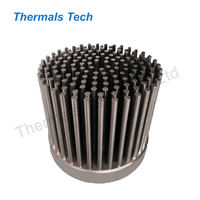 Dissipateur thermique à ailettes en aluminium forgé à froid D80 mm avec roulement à billes 2800 tr/min 17dB(A) pour éclairage LED COB domestique