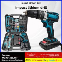 Perceuse au lithium rechargeable haute puissance, tournevis électrique multifonctionnel, perceuse pistolet, pince à trois griffes, contrôle de vitesse infini