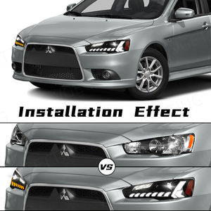 ไฟหน้ารถ Led สำหรับ Mitsubishi Lancer,ไฟหน้ารถปีศาจไฟเลี้ยวตอนกลางวัน DRL สำหรับ Mitsubishi Lancer EVO-X 2008 2009 <span class=keywords><strong>2010</strong></span> 2011 - 2016 - Product Image 5
