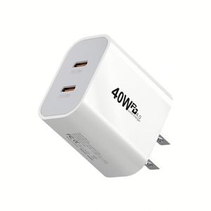 Cargador USB C de 40W con Doble Puerto, Adaptador de Corriente PD de 20W, Cargador de Pared Tipo C para Teléfono 16 15 Pro Max, para Samsung S23 S22 Tablet - Product Image 5
