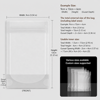 Pochette autoportante transparente épaissie réutilisable avec fermeture éclair, de qualité alimentaire, résistante à l'humidité et imperméable pour le stockage de feuilles de thé, noix, lait et aliments pour animaux de compagnie