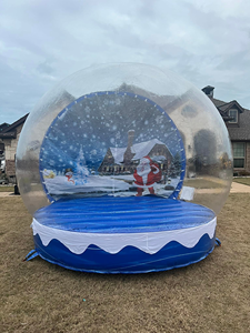 Diskon populer bola salju bening Stan foto Natal balon rumah bola salju dengan meniup salju - Product Image 2