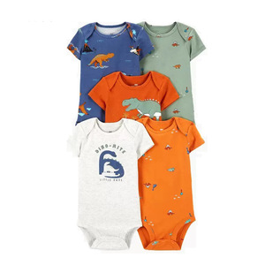 Ropa <span class=keywords><strong>de</strong></span> Verano para Niños, Conjunto <span class=keywords><strong>de</strong></span> Cinco Piezas <span class=keywords><strong>de</strong></span> Algodón con Estampado <span class=keywords><strong>de</strong></span> Dibujos Animados, Manga Corta, Tipo Triángulo, para Bebés - Product Image 3