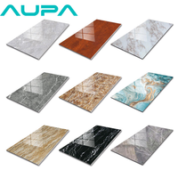 Panneau mural en marbre brillant imperméable aux UV pour la décoration intérieure de la maison