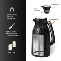 Cafetière thermos sous vide en acier inoxydable à double paroi isolée de grande capacité pour le thé avec logo personnalisé