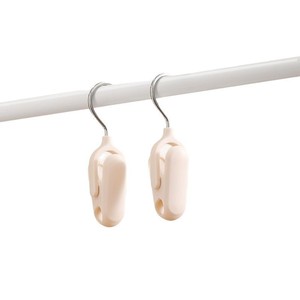Multifunctional Rotating Cap <b>Clip</b> Plastic Wardrobe <b>Hook</b> For Hat Storage White And Light Pink - Product Image 5