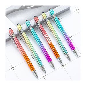 Custom Logo Gradient Metal Click - Smooth Writing, Touchscreen-Friendly Promotional <b>Pens</b> for Businesses - Product Image 1