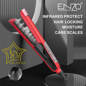 ENZO <span class=keywords><strong>S1</strong></span> Profesional Salon Planchas De Cabello Vapor Infrarrojo Nano Dispositivo De Pulverización De Humedad Plancha Plana Rizada Pelo Liso - Product Image 3