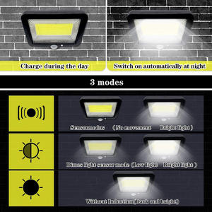 Projecteur d'extérieur à large faisceau avec capteur de mouvement, imperméable conforme à la norme IP65, 100 LED, énergie solaire, éclairage mural pour Patio, porche, <span class=keywords><strong>Garage</strong></span> - Product Image 5