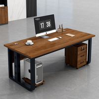 Table de travail en bois personnalisée simple de haute qualité Table de mobilier de bureau bureau de direction avec huche