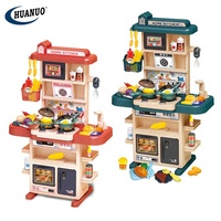 Jouets pour enfants, 43 pièces, ensemble de cuisine avec son et lumière, jouets de table de cuisine pour enfants