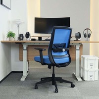 Chaise de bureau à mi-dossier en tissu personnalisé Chaise de bureau d'étude ergonomique pour enseignants Chaise de bureau de direction pivotante en maille inclinable