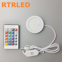Puck LED RGB pour imprimante 3D Bambu, lumière LED ronde avec prise pour matériel d'imprimante 3D, impression 3D Bambu Lab A1mini/P1S/P1P/X1C