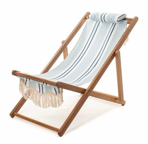 Sedia a <span class=keywords><strong>sdraio</strong></span> pieghevole premium in legno di faggio con nappe, resistente, per hotel, terrazze, glamping, ville, stile Boho - Product Image 1