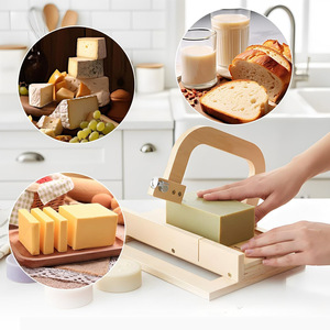 Cortador de jabón de madera con cuchilla de hilo para hacer jabón casero y herramientas para hornear queso - Product Image 2