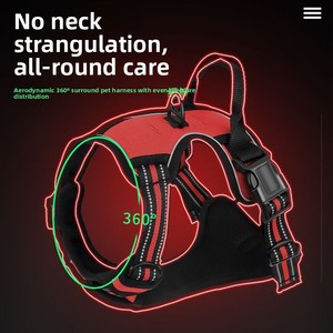 ペット用ハーネス、大型犬用耐衝撃ベスト型反射ベストとリードセット - Product Image 3