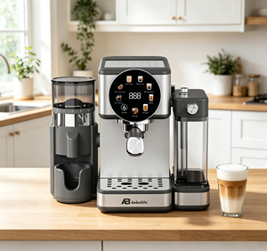<span class=keywords><strong>Machine</strong></span> à café expresso tout-en-un Anbolife 20 bars avec moulin intégré, réservoir à lait, compatible dosettes et café moulu OEM ODM - Product Image 3