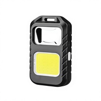 Lampe de poche multifonction transfrontalière avec porte-clés, lampe de travail COB pour camping en extérieur, ouvre-bouteille portable, magnétique, recharge rapide Type-C