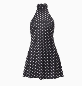 <span class=keywords><strong>Abito</strong></span> Estivo 2026 Trendy a <span class=keywords><strong>Pois</strong></span> con Halter, Scollo sulla Schiena, <span class=keywords><strong>Mini</strong></span> Gonna a Trapezio, Sexy e da Club, in Spandex, da Donna - Product Image 5