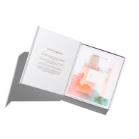 Coffret cadeau de parfum de luxe haut de gamme Papier de lin recyclé Science de la peau Eau De Parfum Boîtes de découverte de parfum Logo estampé