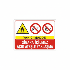 Accesorio para Equipo de Extinción de Incendios, Señal de Prohibido Fumar y Prohibidas Llamas Abiertas para Materiales Inflamables - Product Image 2