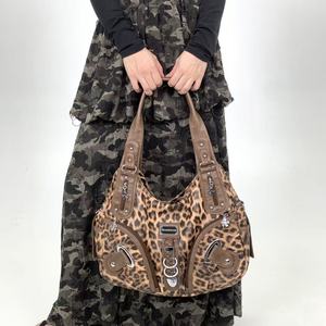 Bolso de Hombro con Estampado de <span class=keywords><strong>Leopardo</strong></span> Estilo Y2K Vintage, con Múltiples Compartimentos, Bolso <span class=keywords><strong>Bandolera</strong></span> Maillard - Product Image 2