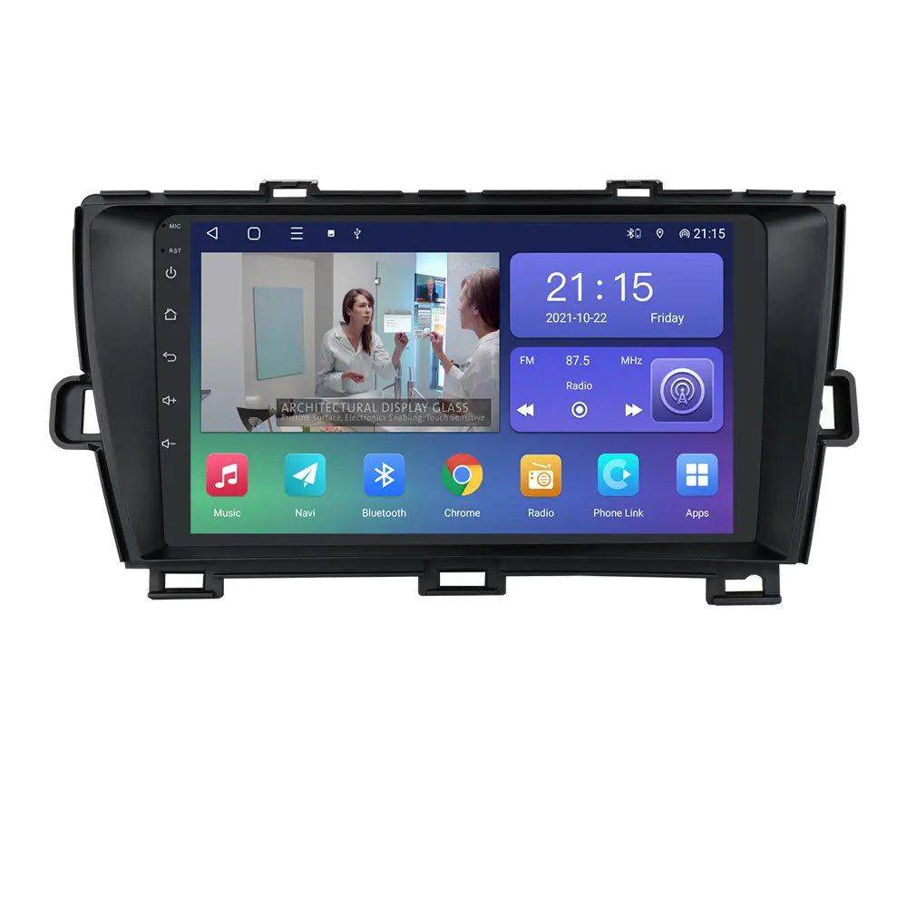 9 "Touchscreen Android 9.0 Gps Navigation für Toyota Prius Lhd 2010-2015 Autoradio Stereo Multimedia Player
