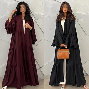 Vestido Largo Bordado <span class=keywords><strong>de</strong></span> Color Sólido con Mangas Campana para Mujer Musulmana Glory MQ232, Nuevo Estilo <span class=keywords><strong>de</strong></span> Verano <span class=keywords><strong>de</strong></span> Dubái con Pañuelo para la Cabeza - Product Image 2