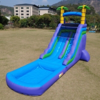 Toboggan gonflable commercial en PVC pour fête estivale, toboggan aquatique gonflable avec piscine amovible, toboggan extérieur pour jardin, vente en gros