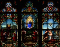 Panel de Privacidad de Vidrio Sólido con Diseño de Retrato, Resistente al Agua, Vidrio Artístico Decorativo de Tamaño Personalizado para Iglesia, Hotel, Villa o Eventos