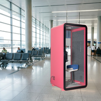Cabine téléphonique insonorisée portable sur mesure, prix usine, OEM ODM, ignifuge, acoustique, pour bibliothèque et aéroport