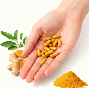 Kapsul Ekstrak Akar Kunyit Murni Organik Alami Grosir Oem/Odm Sampel Gratis 95% Suplemen Kunyit Curcumin Bubuk - Product Image 2