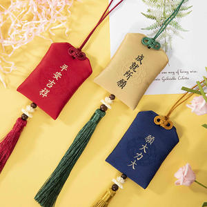 RTS oMaMori Priez Fortune Beauté Santé Coffre-fort Transparent Richesse Sac Garde Talisman Pendentif Charme avec Glands - Product Image 5