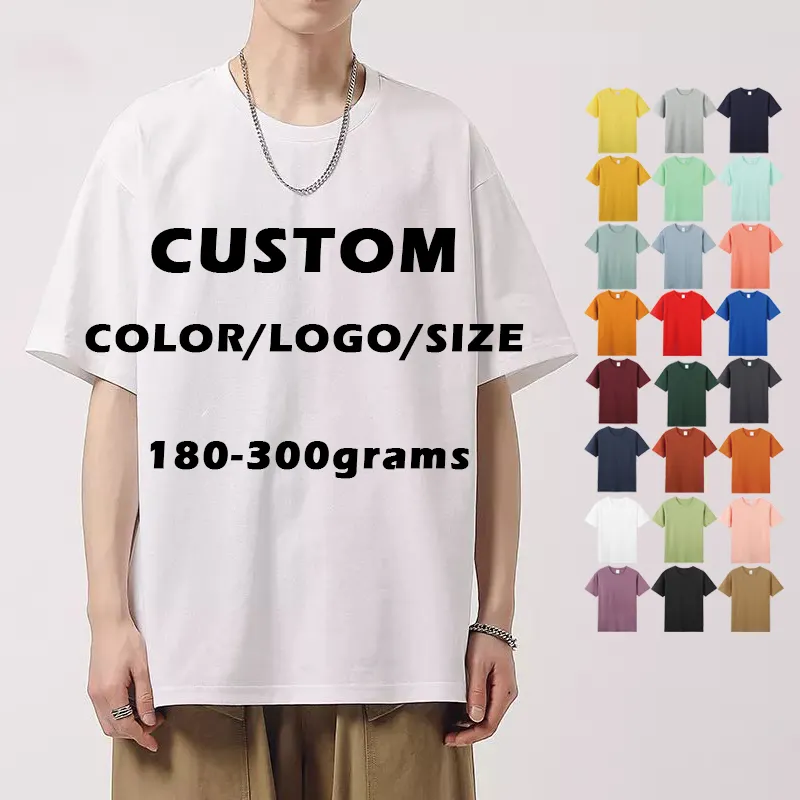Giyim üreticileri özel logo baskı % 100% pamuk erkek t-shirt tasarım marka unisex beyaz düz boy özel t shirt