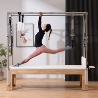 Vinique Fitness Ensemble de studio Pilates commercial en chêne 5 pièces : Reformer, Cadillac, Ladder Barrel, Arc, Wunda Chair – Durable