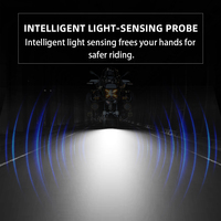 Phare avant de moto J6Pro Halo Light, projecteur super lumineux LED, halo 6 couleurs, faisceau puissant, lumière blanche, 90W, étanche IPX8