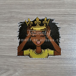 Toppe ricamate con bordi glitterati con decorazioni di perline in ferro per indumenti con chiusura a caldo su tessuto in tela - Product Image 4