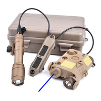Pointeur laser rouge/vert/bleu PEQ15 avec lumière blanche IR et lumière de remplissage IR, lampe torche LED M600C, interrupteur à pression (SF+2.5)Combo