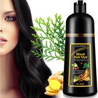 SEFUDUN Bahan Herbal Alami 3 in 1 Sampo Pewarna Rambut Hitam untuk Warna Rambut Uban Pewarna Rambut untuk Wanita Pria Memperkuat Rambut